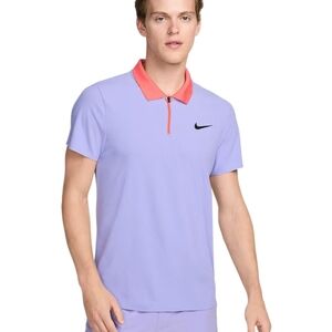 Nike Court Slam Ultimate Men's Dri-FIT ADV Tennis Polo Purple‎ Coral Size Small